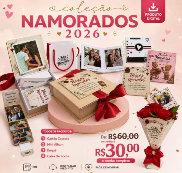 Arquivo de Corte Pack Kit Presentes Namorados Personalizado Arquivo de corte Pack Kit Presentes Namorados personalizado para imprimir e cortar na Silhouette.