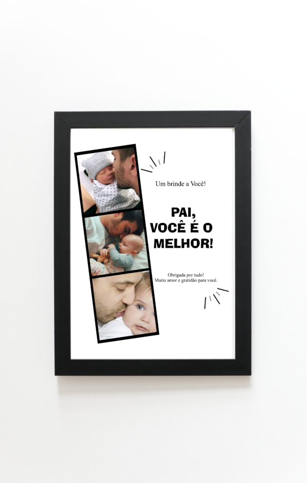 Quadro Dia dos Pais Pai Você é o Melhor Personalizado Layout para quadro Dia dos Pais Pai Você é o Melhor arquivo digital para imprimir