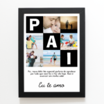 Layout para quadro Dia dos Pais mensagem Eu Te Amo para imprimir