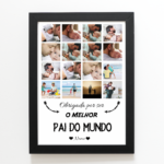 Layout para quadro Dia dos Pais Melhor Pai do Mundo personalizado para impressão