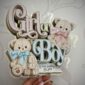 Arquivo de corte topo de bolo chá revelação girl or boy para imprimir