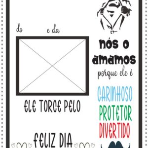 Quadro Dia dos Pais editável “Nós o Amamos” em estilo moderno e emocional