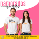 Arte para camiseta Cada Um Com Seu B.O personalizada para Dia dos Namorados em arquivo digital para impressão.