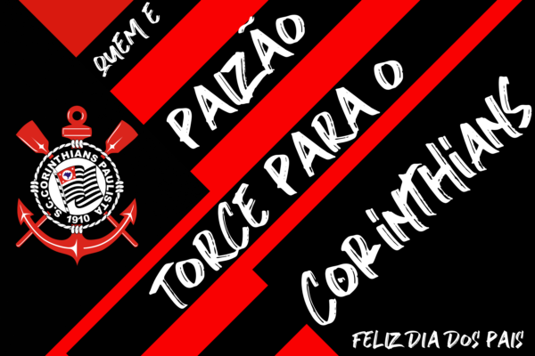 Arte para quadro Dia dos Pais Corinthians personalizada para imprimir