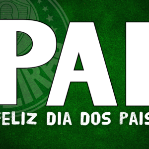 Arte quadro foto Dia dos Pais Palmeiras editável personalizada