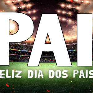 Arte para quadro foto Dia dos Pais editável Corinthians pronta para imprimir