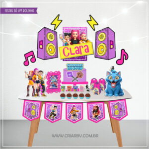 Arquivo de Corte Kit Festa Guerreiras K-pop personalizado para impressão e Silhouette.