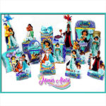Kit festa Jasmine Aladin digital personalizado para imprimir