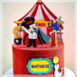 Arquivo digital topper Circo do Mickey personalizado para imprimir e cortar na Silhouette.