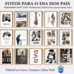Quadro Dia dos Pais editável canva em estilo moderno e emocional