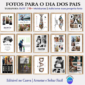 Quadro Dia dos Pais editável canva em estilo moderno e emocional