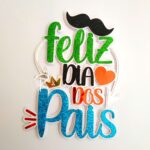 Arquivo de corte topo de bolo Dia dos Pais personalizado para imprimir. Arquivo digital compatível com Silhouette, ideal para decoração de festas.