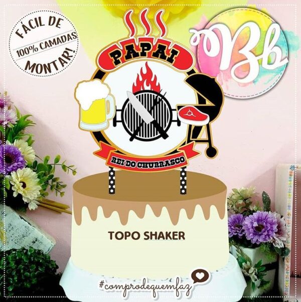 Arquivo de Corte Topo de Bolo Papai Rei do Churrasco Personalizado Arquivo de corte topo de bolo Papai Rei do Churrasco personalizado para o Dia dos Pais. Arquivo digital para imprimir compatível com Silhouette e Cricut.