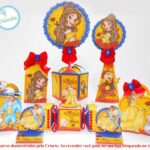 Arquivo de corte Kit Festa A Bela e a Fera digital para imprimir e personalizar