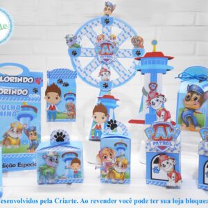 Arquivo de corte kit festa Patrulha Canina digital para imprimir e personalizar
