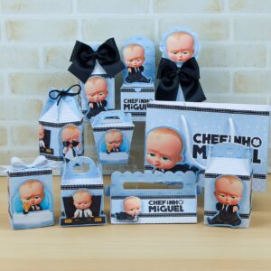 Arquivo digital para corte O Poderoso Chefinho para topo de bolo e personalizados de festa infantil.
