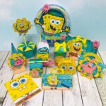 Arquivo de corte Kit Festa Bob Esponja personalizado para imprimir em Silhouette.