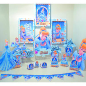 Arquivo de corte kit festa Cinderela personalizado para imprimir