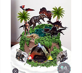 Arquivo Corte Topo de Bolo Dinossauro Jurassic Arquivo corte topo de bolo Dinossauro Jurassic personalizado para imprimir