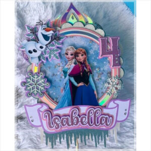 Arquivo corte topo de bolo Frozen personalizado para imprimir