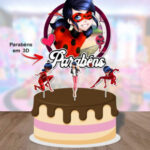 Arquivo corte Miraculous Ladybug para topo de bolo personalizado e imprimir