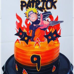 Arquivo corte Naruto Uzumaki personalizado para imprimir e criar topo de bolo para festa temática Naruto.
