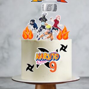 Arquivo corte Naruto para imprimir e criar topo de bolo personalizado para festa temática.