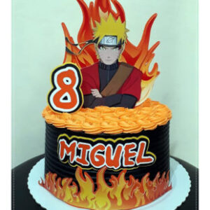 Arquivo corte topo de bolo Naruto personalizado para imprimir