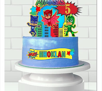 Arquivo Corte Topo de Bolo PJ Masks Personalizado Arquivo corte topo de bolo PJ Masks personalizado para imprimir