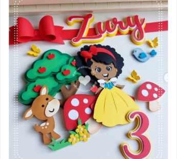 Arquivo Corte Topo de Bolo Branca de Neve Mini Arquivo corte Branca de Neve Mini para topo de bolo personalizado