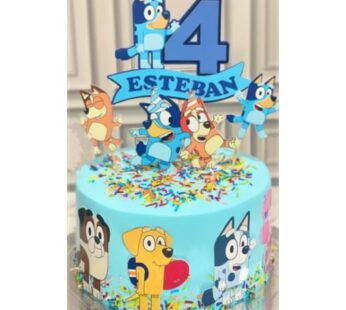 Arquivo Corte Bluey Menino Topo de Bolo Arquivo corte Bluey menino para topo de bolo personalizado e imprimir