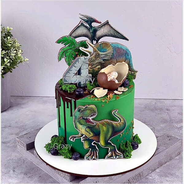 Arquivo Corte Topo de Bolo Dinossauro Personalizado Arquivo corte topo bolo dinossauro personalizado para imprimir