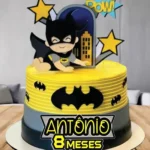 Topo de bolo Batman para imprimir em tema baby para mesversário