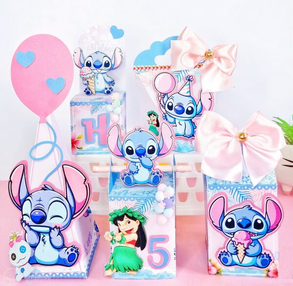 Kit Festa Stitch para Imprimir – Silhouette Kit Festa Stitch para imprimir com caixa milk e lembrancinhas