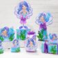 Arquivo de corte Sereia em kit festa com caixas e lembrancinhas