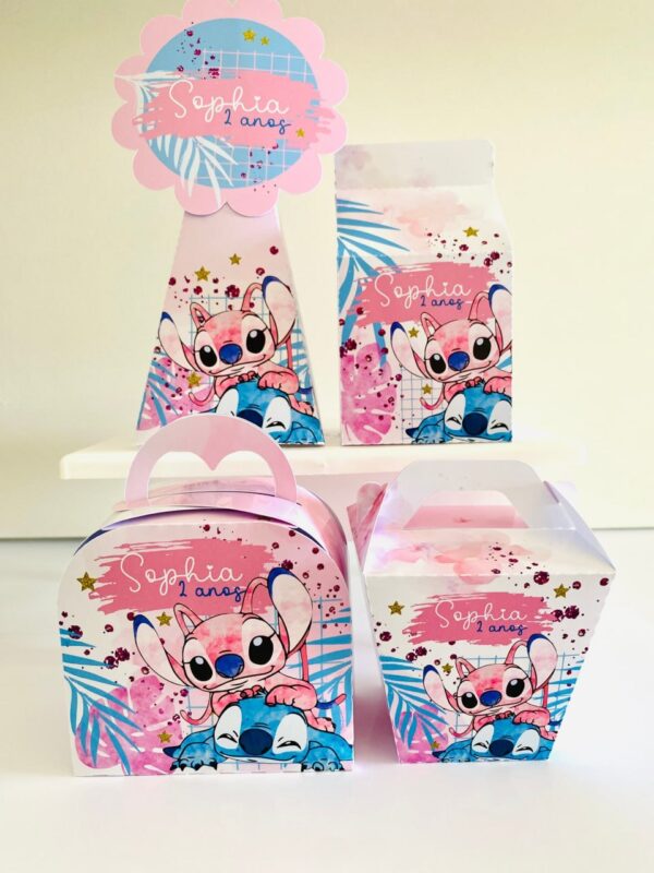 Arquivo de corte Stitch e Angel para kit festa em Silhouette Studio