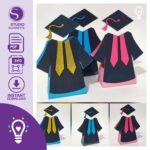 Batas de formatura ABC em arquivo digital de corte para Silhouette