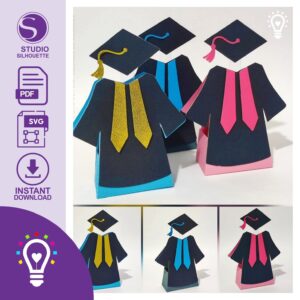 Batas de formatura ABC em arquivo digital de corte para Silhouette