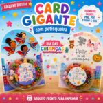 Card gigante Dia das Crianças com petisqueira para lembrancinha