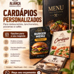 Cardápios personalizados para restaurantes em Boa Esperança MG